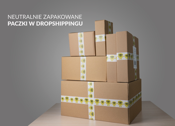 Neutralnie zapakowane paczki w dropshippingu
